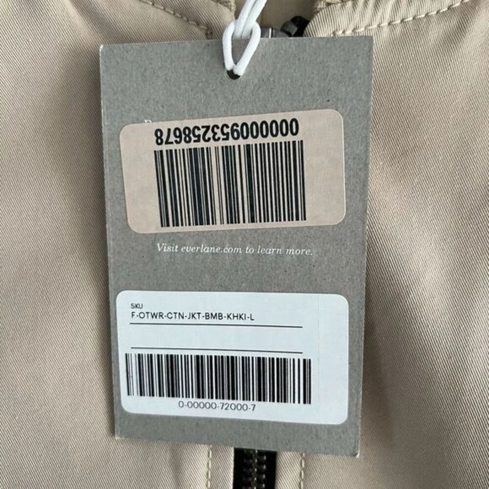 NWT Everlane Uniform The Bomber‎ Trench Coat Khaki Mens Jacket